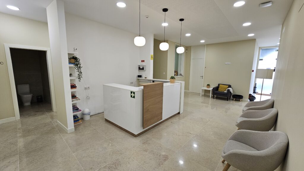Balcão de receção da Clínica Santa Susana